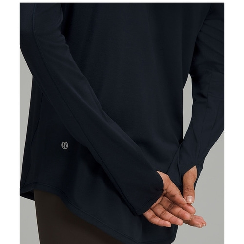 룰루레몬 Lululemon Classic Fit Active 신제품 기본 탑 여성용 가죽 라벨 라운드 넥 슬림 긴팔 티셔츠 요가 스포츠 홈트레이닝 셔츠 LU01-0383