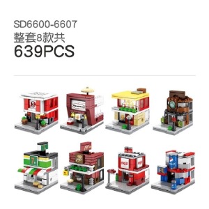 레고호환 건축물 상점모듈러 8종 SD6600-6607