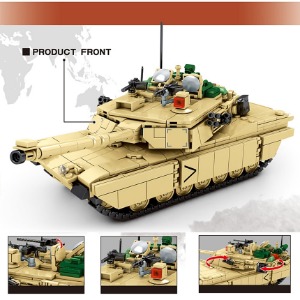 레고호환 밀리터리 군사 특수부대 M1A2 미국 육군 주 전투 탱크 SY0100