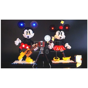 레고 디즈니 미키 마우스와 미니 마우스 LED 조명 창작 신제품 43179 5404 66009