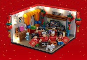 레고 호환 새해 신년 가족 사진 조명 포함 크리에이터 610019 신제품 창작