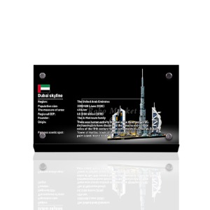 레고 아크릴 명판 아키텍쳐 두바이 스카이 라인 21052 받침대 스탠드