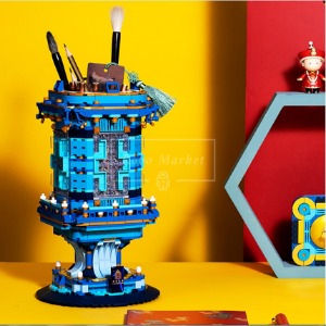 레고 신제품 고대 궁전 푸른 랜턴 라이트 크리에이터 XQ18001 호환 창작