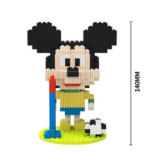 3D 디폼블럭 입체 도안 브라질 축구선수 미키마우스 폼폼 미니 나노블럭 8mm