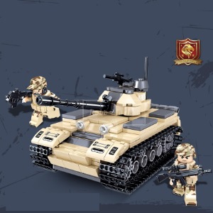 레고 신제품 특수부대 군사 59 유형 중형 탱크 장갑차 밀리터리 QL0133 호환 창작