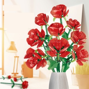 레고 신제품 플라워 꽃다발 장미 로즈 튤립 크리에이터 40460 10803 중국 호환 창작 한정판