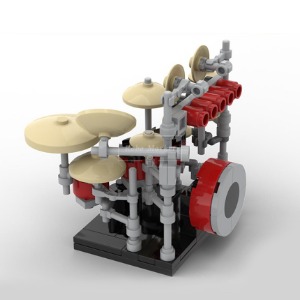 레고 크리에이터 MOC-24121 Drum Kit 악기 드럼 세트 호환 신제품 창작