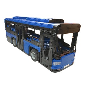 레고 테크닉 MOC-5161 Blue Bus 블루 더블 데크 버스 호환 신제품 창작