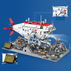 레고 신제품 유인 잠수정 과학 연구 잠수함 시티 88201 호환 창작