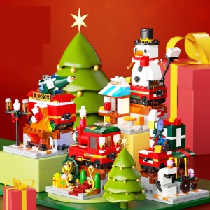레고 신제품 크리스마스 기차 선물 눈사람 크리에이터 7008 호환 창작