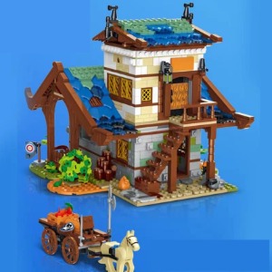 레고 신제품 중세 시리즈 대장간 작은 마을 헛간 크리에이터 50102 호환 창