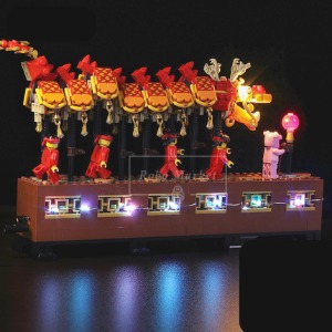 레고 LED 세트 아시아 중국 용춤 창작 조명 신제품 80102