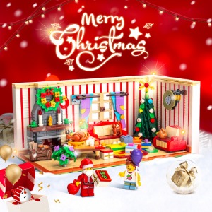 레고 신제품 크리스마스 하우스 선물 방꾸미기 산타클로스 크리에이터 1013 호환 창작