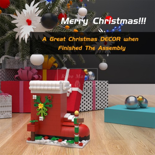 레고 크리에이터 MOC-C7424 자체 설계 크리스마스 선물 부츠 호환 신제품 창작