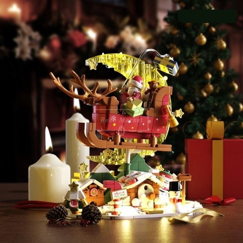 레고 신제품 크리스마스 비행 썰매 휴가 선물 크리에이터 516151 호환 창작