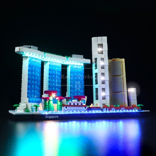 레고 LED 조명 아키텍쳐 싱가포르 창작 신제품 21057