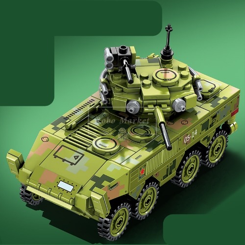 레고 신제품 특수부대 군용 8X8 바퀴 보병 전투 차량 탱크 밀리터리 203114 호환 창작