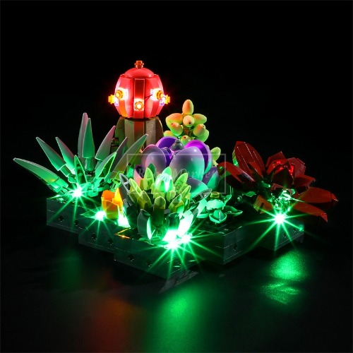 레고 크리에이터 엑스퍼트 다육식물 LED 조명 창작 신제품 10309