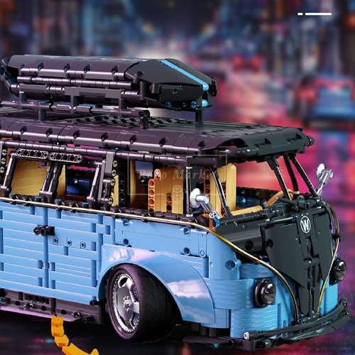 레고 신제품 폭스바겐 캠퍼밴 T2 버스 블루 모델 테크닉 T5022B 호환 창작