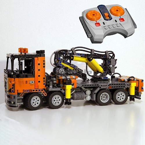 레고 테크닉 MOC-10801P 원격제어 crane 공압 기중기 크레인 트럭 호환 신제품 창작