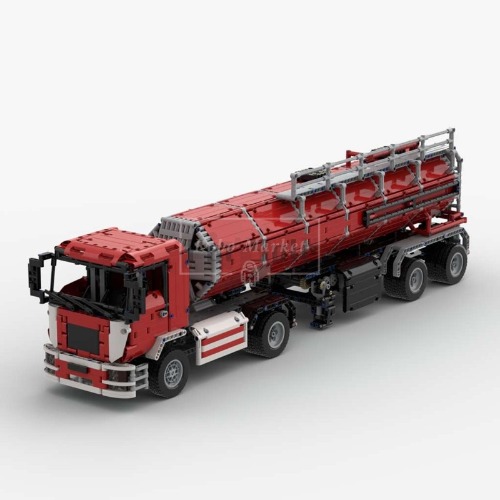 레고 테크닉 MOC-IP0007 MAN Semitrailer 스카니아 탱크 트레일러 트럭 호환 신제품 창작