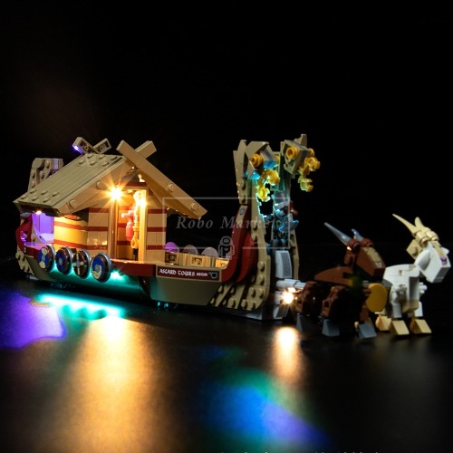 레고 LED 세트 어벤져스 마블 토르 염소 보트 창작 조명 신제품 76208