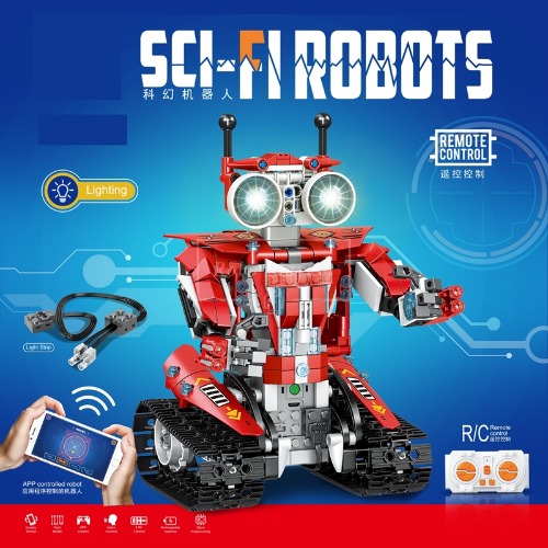 레고 신제품 교육용 과학 레드 로봇 테크닉 QL1215 호환 창작