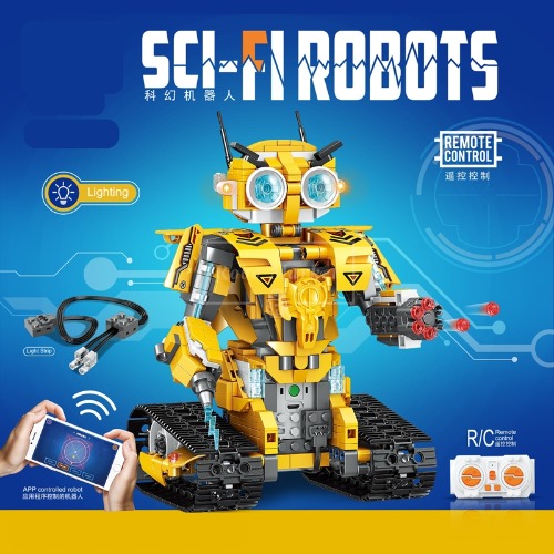 레고 신제품 과학 및 교육 옐로우 로봇 테크닉 QL1216 호환 창작