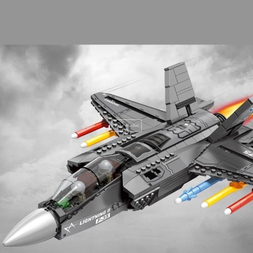 레고 밀리터리 호환 신제품 공군 특수부대 F-35 번개 스텔스 전투기 207125 창작