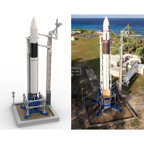 레고 시티 호환 신제품 SpaceX Falcon 1 &amp; Launch Pad 스페이스X 팰컨1 발사대 MOC-89466 창작