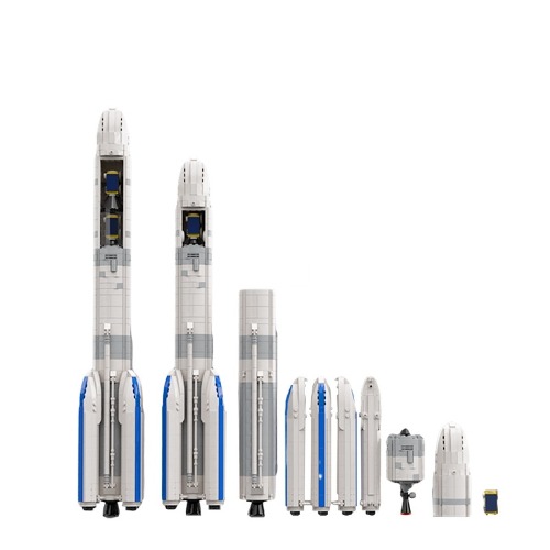 레고 시티 호환 신제품 우주 로켓 시리즈 Ariane 6세트 MOC-C9075 창작
