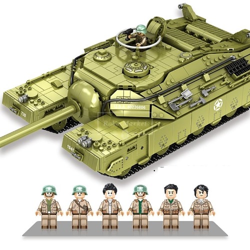레고 신제품 제 2차 세계대전 미국 T28 헤비 탱크 중전차 밀리터리 628010 호환 창작