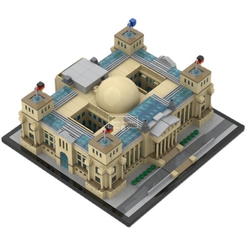 레고 크리에이터 호환 신제품 Reichstag Berlin Building 독일 베를린 의회 MOC-88546 창작