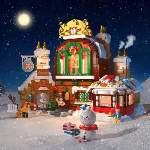 레고 크리에이터 신제품 크리스마스 진저브레드하우스 눈사람 오두막 DZ6025 호환 한정판