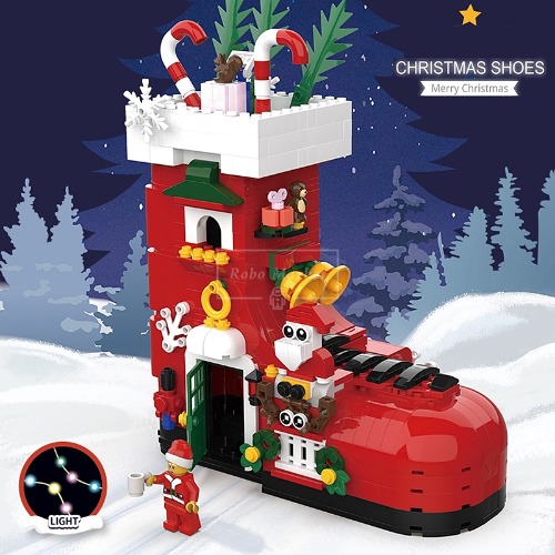 레고 크리에이터 호환 신제품 양말 신발 노인의 집 크리스마스 선물 DK713 창작