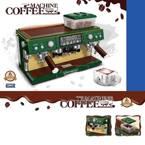 레고 크리에이터 호환 신제품 에스프레소 커피머신 투핸드 드립 커피 마이크로 DZ6017 창작