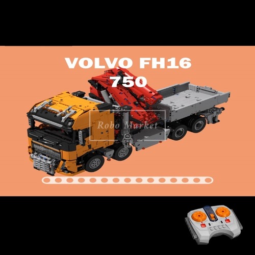 레고 테크닉 호환 신제품 Volvo FH16 750 8x6 원격제어 볼보 리프팅 암 트럭 MOC-118230P 창작
