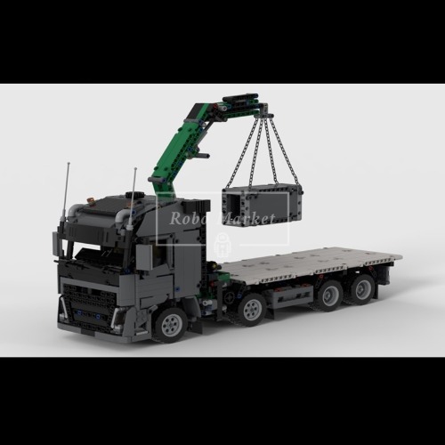 레고 테크닉 호환 신제품 Volvo crane truck 볼보 크레인 트럭 MOC-34643 창작