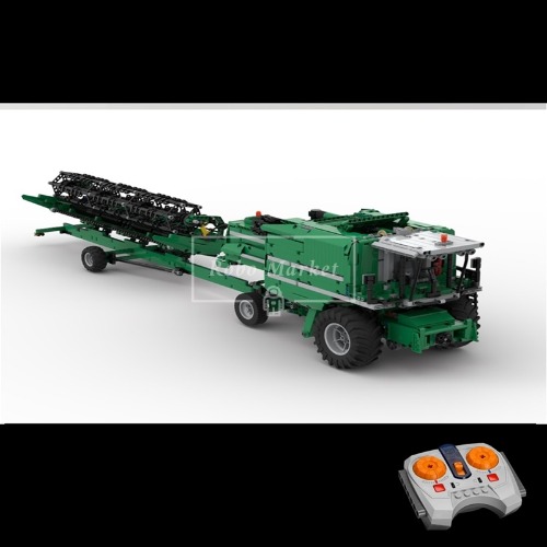 레고 테크닉 호환 신제품 원격제어 결합 수확기 트랙터 콤바인 트럭 MOC-105824P 창작
