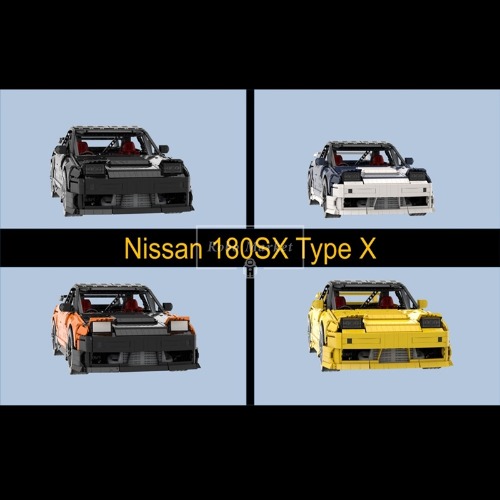 레고 MOC 창작 테크닉 신제품 Nissan 180SX / 240SX Type X 닛산 블랙 오렌지 MOC-104190 호환 한정판