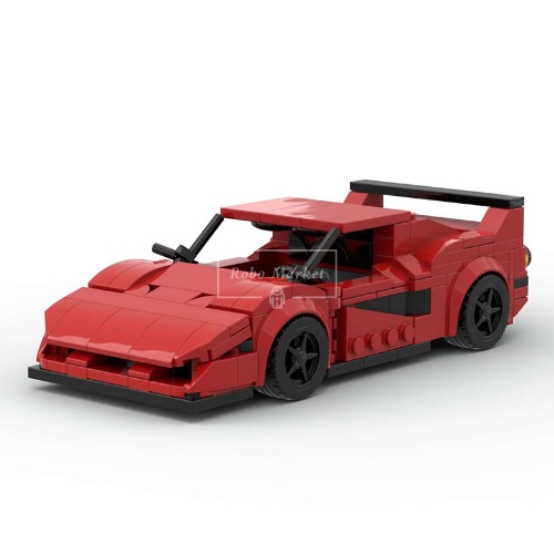 레고 MOC 창작 스피드챔피언 신제품 Ferrari 에프40 레드 리미티드 MOC-페라리 F40 호환 한정판