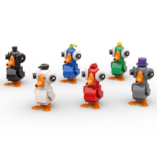 레고 아이디어 호환 귀여운 장난감 거위와 오리 죽이기 늑대인간 MOC-C9290 신제품 창작