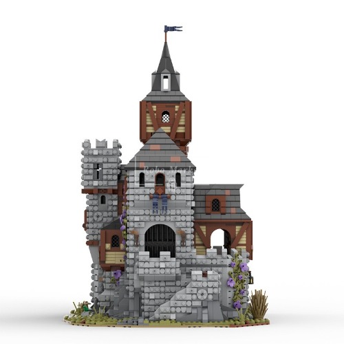 레고 크리에이터 호환 Medieval Castle 중세 성 웅장한 교회 종탑 건물 MOC-109930 신제품 창작