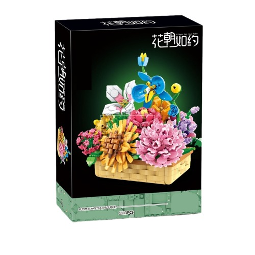 레고 크리에이터 신제품 부케 화분 약속의 꽃 백합 카네이션 화분 꽃바구니 88044 호환 한정판
