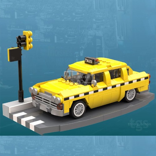 레고 스피드챔피언 호환 스트리트 뷰 디스플레이 스탠드 택시 MOC-121497 신제품 창작