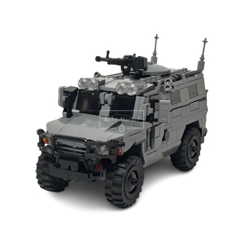 레고 밀리터리 호환 군사 시리즈 전투 차량 Gaz Tiger 모델 오프로드 MOC-126915 신제품 창작