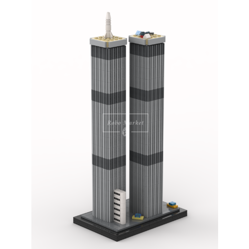 레고 아키텍쳐 호환 쌍둥이 타워 빌딩 Gemini Tower 1:1000 MOC-44229 신제품 창작