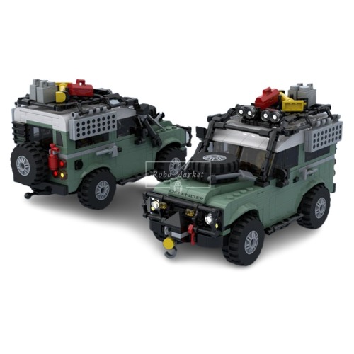레고 스피드챔피언 호환 아이콘 Land Rover Defender 클래식 오프로드 MOC-144320 신제품 창작