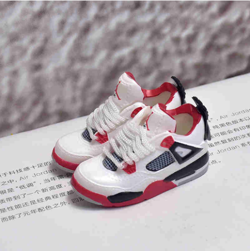 신발 미니어쳐 Nike Air Jordan 4 AJ4 4 white red MT-0237