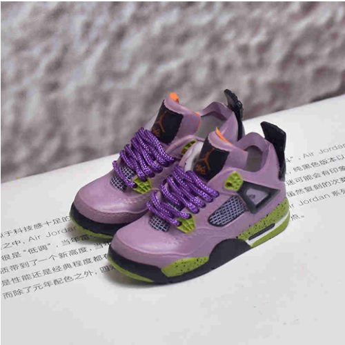 신발 미니어쳐 Nike Air Jordan 4 AJ4 4 purple suede MT-0255